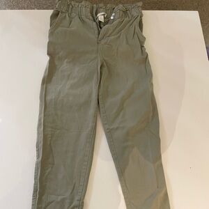 Olive green straight pants